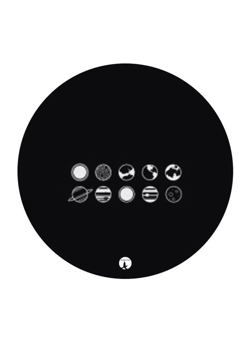 RKN Planets Printed Mouse Pad  Black/White