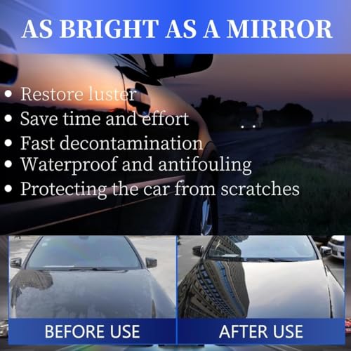 Sopami Car Coating Spray,Quick Effect Coating Agent,Quickly Coat Car Wax,Car Scratch Wax Polish Spray Waterless Wash,Oil Film Emulsion Glass Cleaner with towel (3 pcs) - Image 3