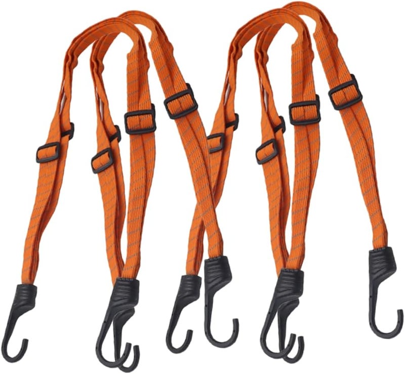 Heavy Duty Nylon Bike Rack Straps 4 Pack Elastic Cargo Luggage Tie Down Straps - Image 2