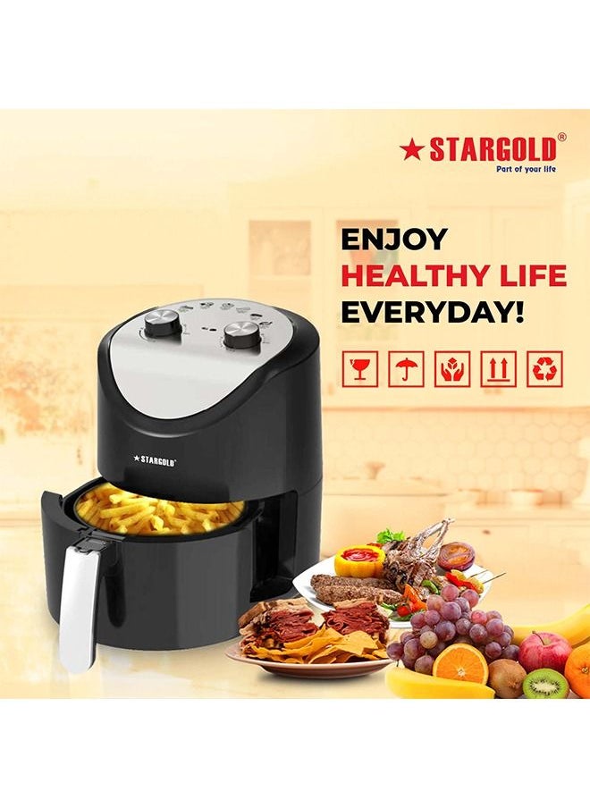 Stargold - 3.5 Liter Oil Free Air Fryer 1200W Rapid Air Technology Hot Air Circulation Temperature Control Timer Function Power Indicator Fryer - Image 1