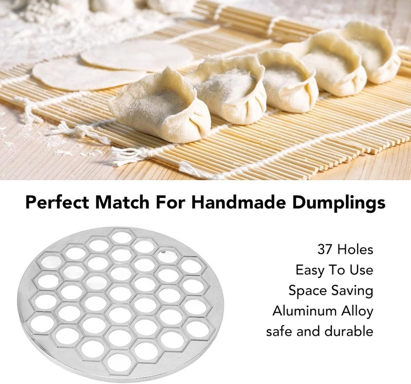 Ravioli Maker Dumplings, Aluminum Alloy Pelmeni Maker 37 Holes Silver - Durable Design, Easy Cleaning, Family Cooking Tool (Silver) - Image 5