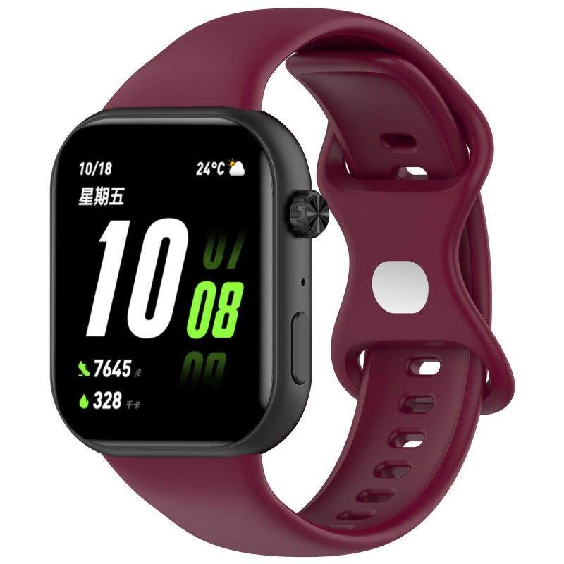 For Honor Rossini 2I Solid Color erfly Buckle Silicone Watch Band( Red) - Image 1