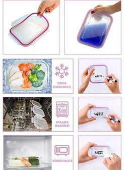Glasslock وعاء تخزين زجاجي مستطيل مخروطي 480 مل  - Image 2