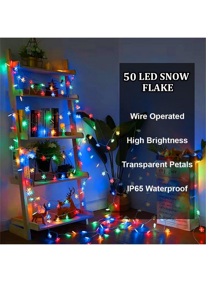 fizzytech Snow Flake 50 LED 10 Meter String Lights, Plug in Fairy String Lights Waterproof, Extendable for Indoor, Outdoor,Party, Christmas Tree, New Year, Lights of Home Decoration Multicolour - Image 5