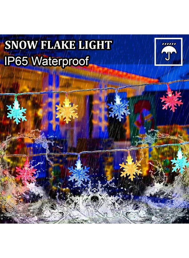 fizzytech Snow Flake 50 LED 10 Meter String Lights, Plug in Fairy String Lights Waterproof, Extendable for Indoor, Outdoor,Party, Christmas Tree, New Year, Lights of Home Decoration Multicolour - Image 2