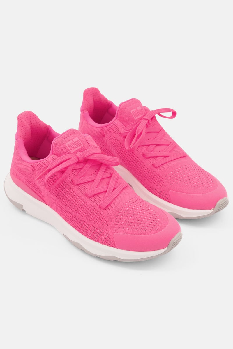 FitFlop أحذية رياضية نسائية من فيتامين FFX محبوكة، وردي - Image 1