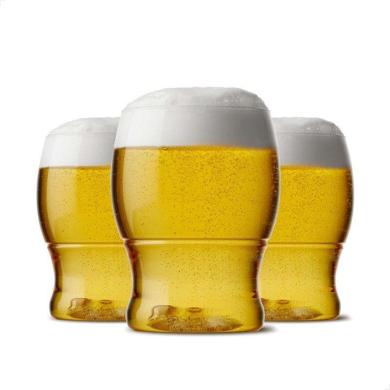 TOSSWARE POP 12oz Pint Jr, Premium Quality, Recyclable, Unbreakable & Crystal Clear Plastic Beer Glasses, Set of 12 - Image 1