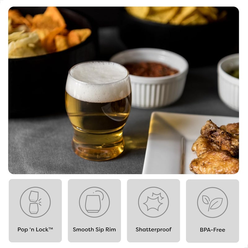 TOSSWARE POP 12oz Pint Jr, Premium Quality, Recyclable, Unbreakable & Crystal Clear Plastic Beer Glasses, Set of 12 - Image 3