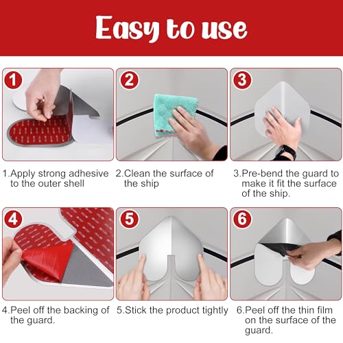 DECOHS 2 Pcs Bow Guard for Boats- Stainless Steel Boat Bow Protector Notched- Bow Keel Guard with Adhesive for Protection Boats Ships from Wear and Scratches - Image 3