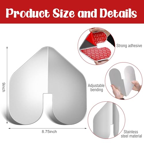 DECOHS 2 Pcs Bow Guard for Boats- Stainless Steel Boat Bow Protector Notched- Bow Keel Guard with Adhesive for Protection Boats Ships from Wear and Scratches - Image 2