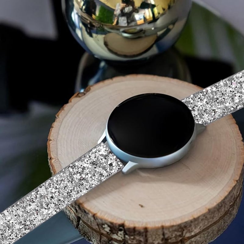 Silver Replacement Watch Strap Compatible with Smartwatch Bracelet Band for Men Women - Image 5