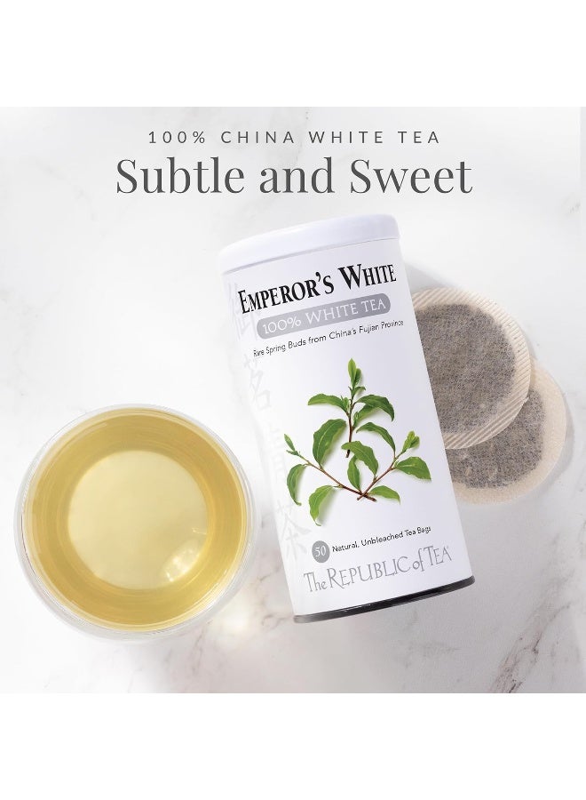 The REPUBLIC of TEA Emperor's 100% White Tea - 50 Tea Bags - Image 2