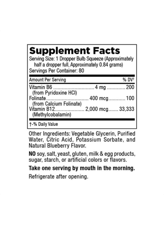 Mt. Angel Vitamins - Vegan Vitamin B12 Sublingual Drops 33333%Dv Methylcobalamin (B12 Vitamins) B6 Folinate Liquid Vitamins ; Vitamin B Essetnial Triob Complex Liquid ; 80 Servings ; Gluten Free ; Nongmo ; Usa - Image 1