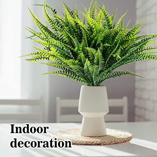 MAQIHAN 20 PCS Fake Fern - Artificial Ferns for Outdoors Faux Ferns for Outdoors Planter Large Outdoor Patio Decor Boston Fern Artificial Plants Faux Greenery Outdoor Porch Decor - Image 5