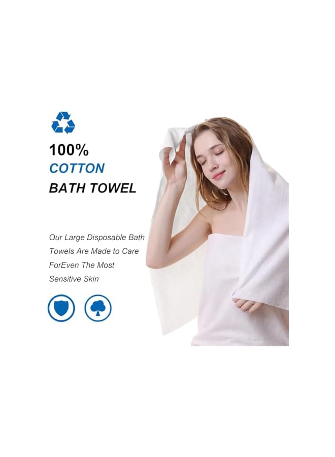The Bros Disposable Bath Towels, 10 Pcs Large Travel Bath Towel, Individual Packing Big Shower Towels for Body, Portable Disposable Washcloths for Travel Beach Shower Hiking Swim Hotel Camping (55 x 28 Inch) - Image 2