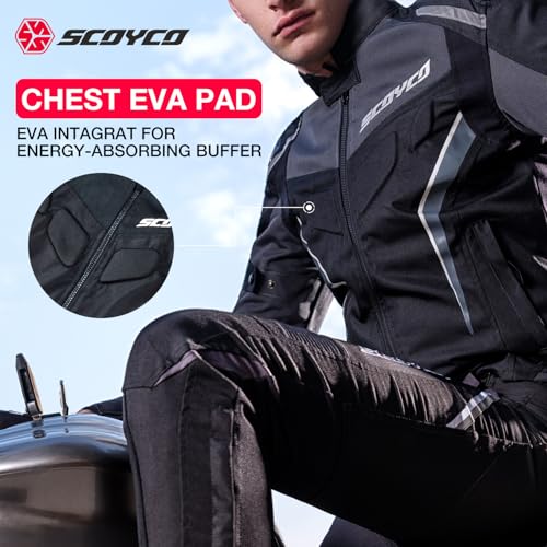 Scoyco جاكيت دراجة نارية سكويكو شبكي جاكيت ركوب دراجة نارية قابل للتنفس 4 مواسم - Image 2