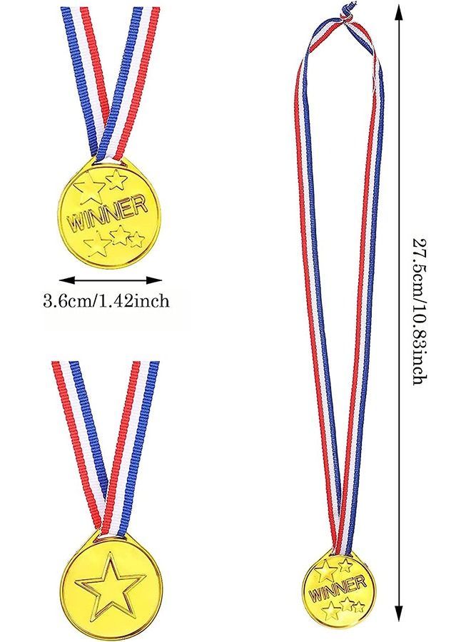 Plastic Medals 20pcs Winning Medals Kids Party Medals for Athletic Games Competition Times Party Decorations - Image 2