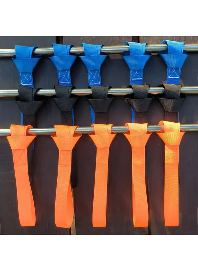Orange 5pcs Heavy Duty Soft Ring Fasteners Multi Purpose Strap Loops for Motorcycles Cargo - Image 5