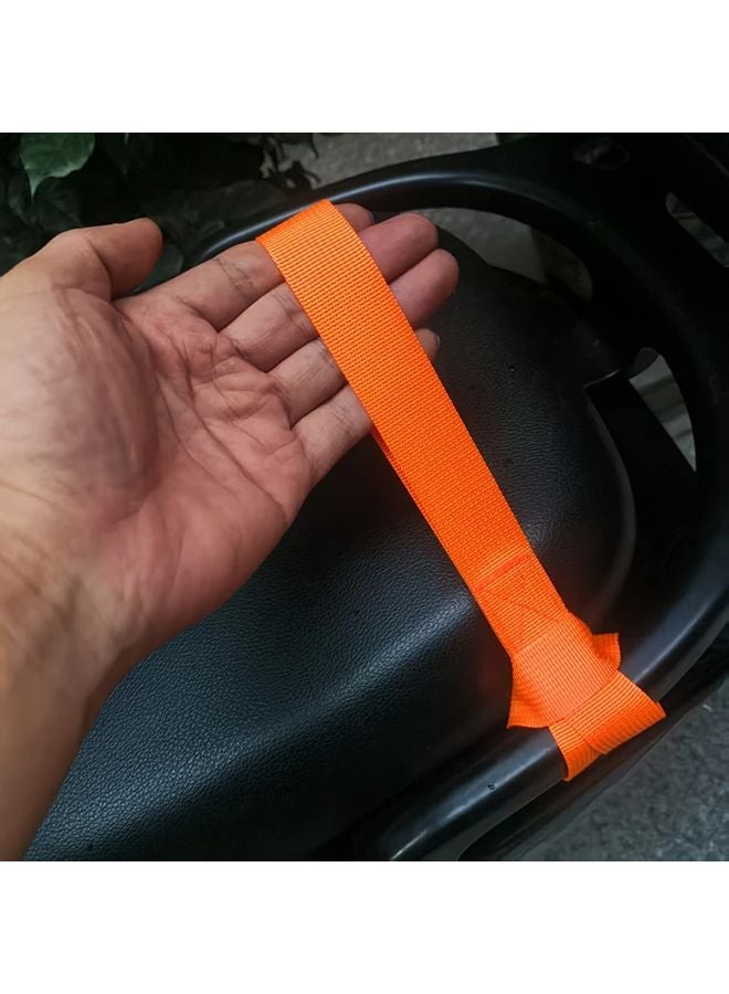 Orange 5pcs Heavy Duty Soft Ring Fasteners Multi Purpose Strap Loops for Motorcycles Cargo - Image 4