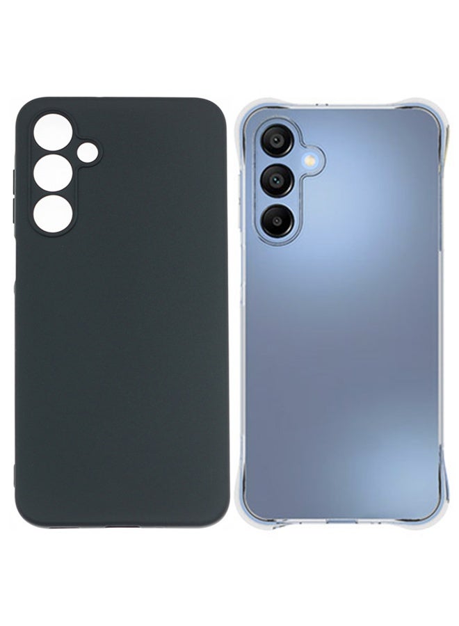 SanHu for Samsung Galaxy A16 4G/5G 2-In-1 Thin Soft Case Cover, Anti Drop Protection, Anti Fingerprint, Durable, Easy To Clean And Install, Frosted Protective Case+Transparent Four Corner Anti Drop Protective Case - Image 1