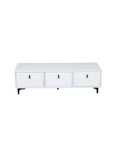 DANUBE HOME Winona TV Cabinet For Up To 50 Inches TV Entertainment Modern Design Wall Unit Furniture Wooden TV Stand For Living Room Bedroom TV Rack L 120 x W 40 x H 40 cm White  - Image 4