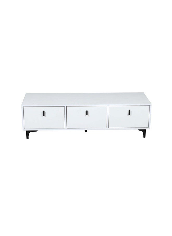 DANUBE HOME Winona TV Cabinet For Up To 50 Inches TV Entertainment Modern Design Wall Unit Furniture Wooden TV Stand For Living Room Bedroom TV Rack L 120 x W 40 x H 40 cm White  - Image 4