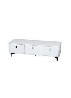 DANUBE HOME Winona TV Cabinet For Up To 50 Inches TV Entertainment Modern Design Wall Unit Furniture Wooden TV Stand For Living Room Bedroom TV Rack L 120 x W 40 x H 40 cm White  - Image 3