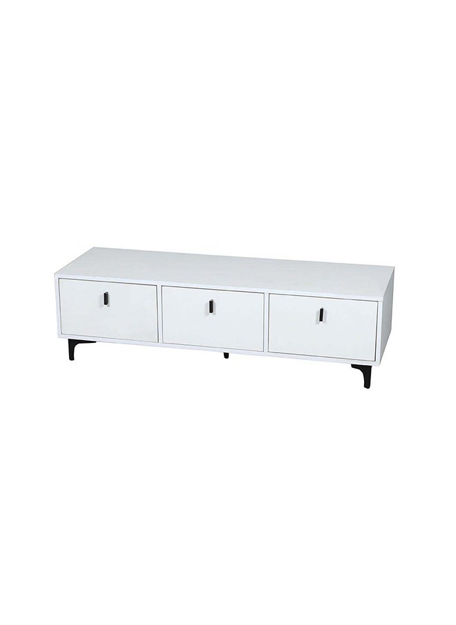 DANUBE HOME Winona TV Cabinet For Up To 50 Inches TV Entertainment Modern Design Wall Unit Furniture Wooden TV Stand For Living Room Bedroom TV Rack L 120 x W 40 x H 40 cm White  - Image 3