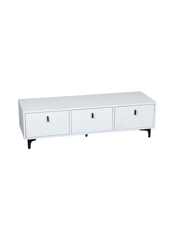 DANUBE HOME Winona TV Cabinet For Up To 50 Inches TV Entertainment Modern Design Wall Unit Furniture Wooden TV Stand For Living Room Bedroom TV Rack L 120 x W 40 x H 40 cm White  - Image 2