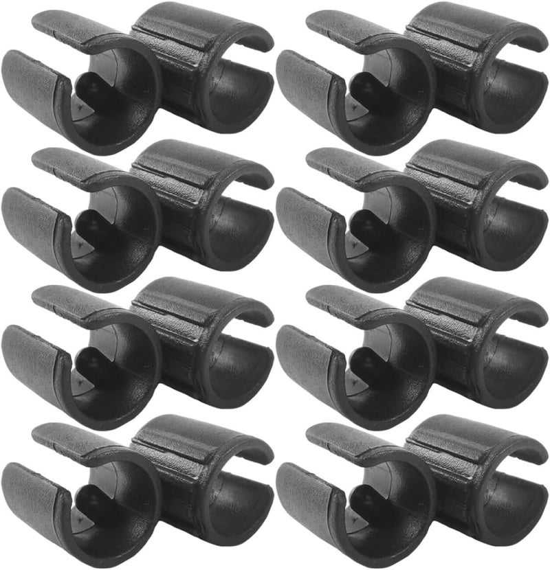 100pcs Chair Foot Cover Clamp Plastic C-Shaped Furniture Leg Protectors Black Floor Pads for Office and Home Chair Feet Floor Protection - Image 1