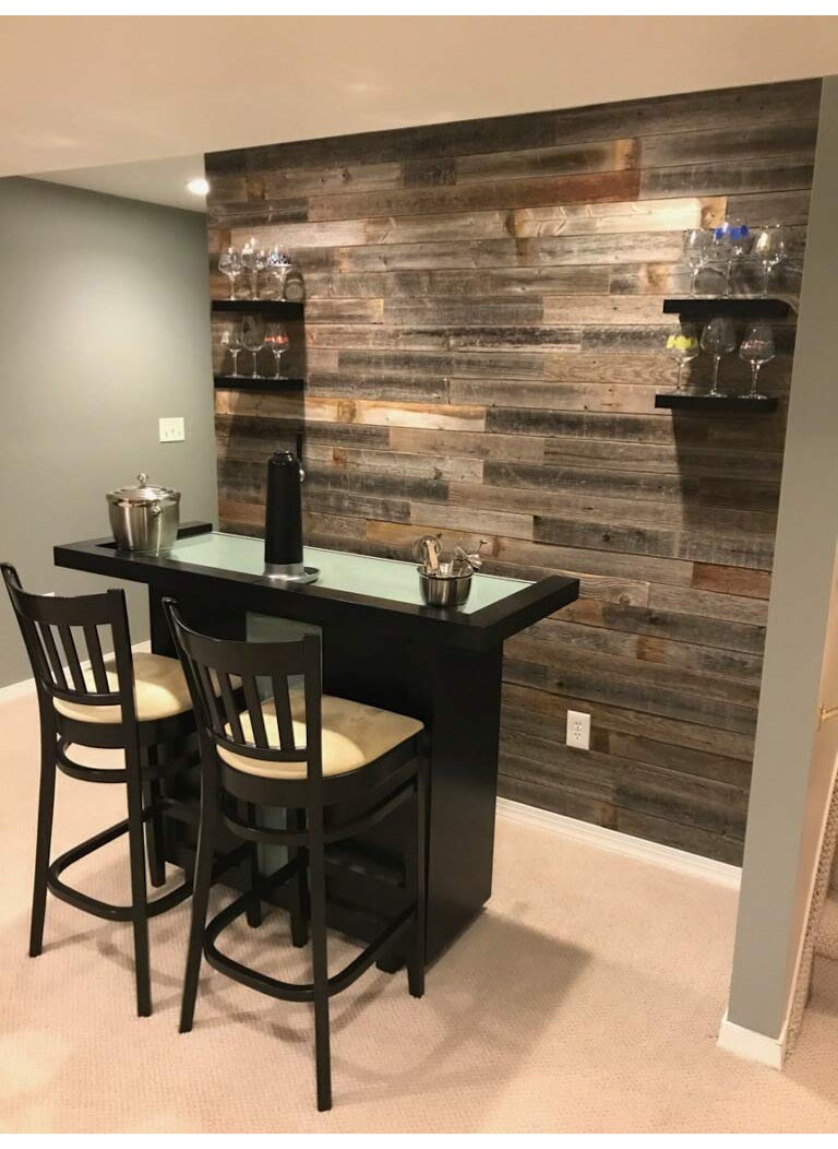 Rockin' Wood Rockin Wood Real Wood Nail Up Application Rustic Reclaimed Naturally Weathered Barn Wood Accent Paneling Board Planks for Home Walls 1 Square Foot Sample 