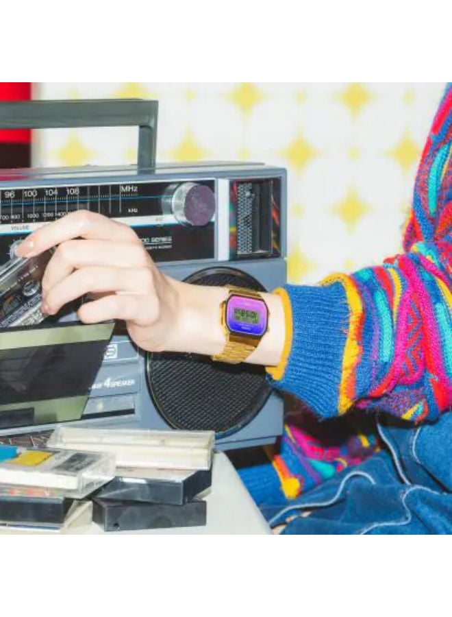 كاسيو ساعة يد رقمية من الفولاذ المقاوم للصدأ A168WERG-2ADF - Image 2