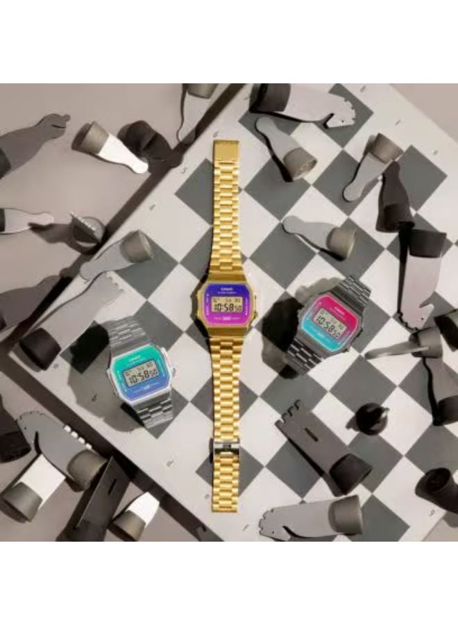 كاسيو ساعة يد رقمية من الفولاذ المقاوم للصدأ A168WERG-2ADF - Image 4