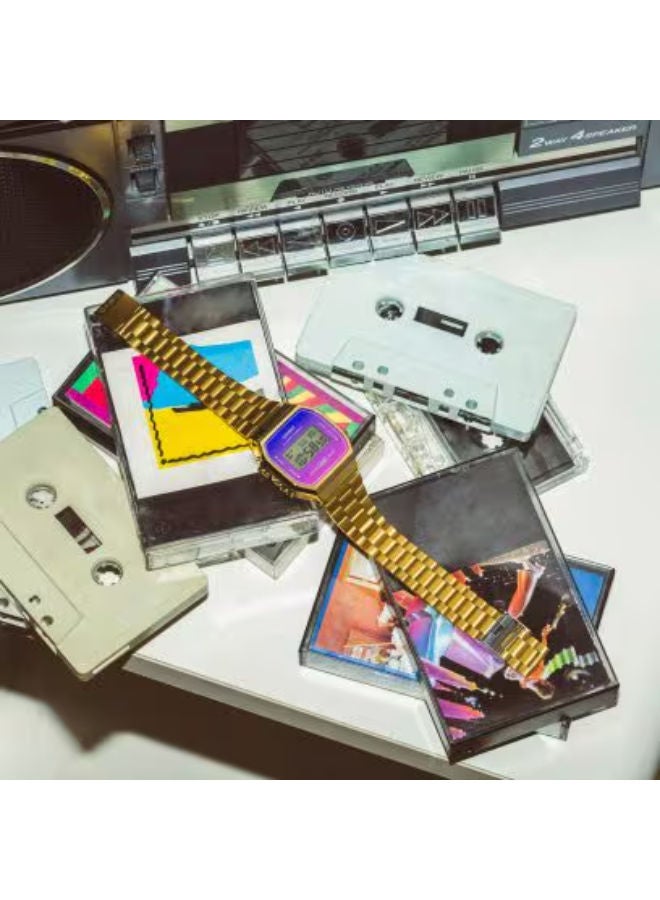 كاسيو ساعة يد رقمية من الفولاذ المقاوم للصدأ A168WERG-2ADF - Image 3