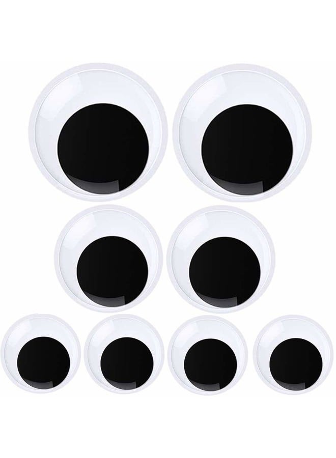 TrlaFy Giant Wiggle Googly Eyes with Self Adhesive Large Black Plastic Eyes for Crafts 2 Inch 3 Inch 4 Inch Set of 8 - Image 1