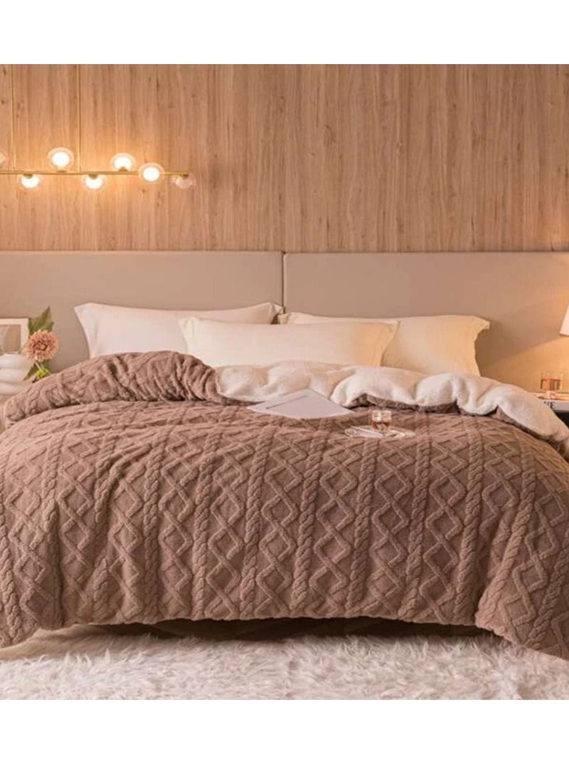 DubaiGallery Teddy Bear Bedding Set,Microfibre Duvet Set,Autumn And Winter 3d Three-Dimensional Plush Duvet Cover, Quilt Cover And Blanket Dual-Use, For Mother, Friend, Daughter, Colleague  - Image 2