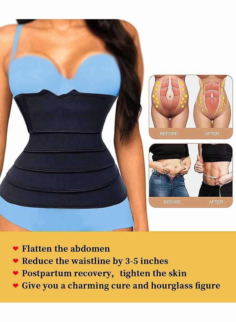 Waist Belt, Wrap Waist Trainer for Women, Tummy Wrap Waist Trimmer Belt Slimming Body Shaper - Image 2