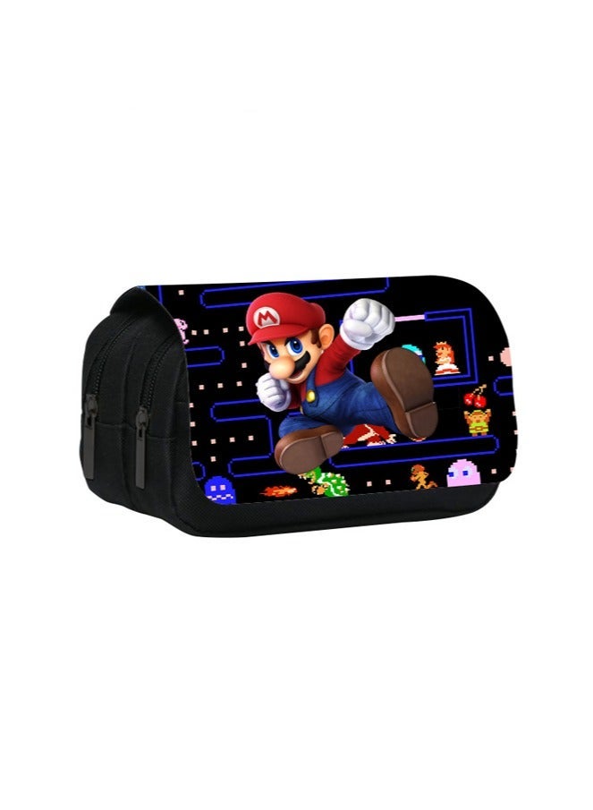 Super Mario Printed Pencil Case Large Capacity Pen Bag Durable Stationery Pouch for Kids Boys Girls School Students - Image 1