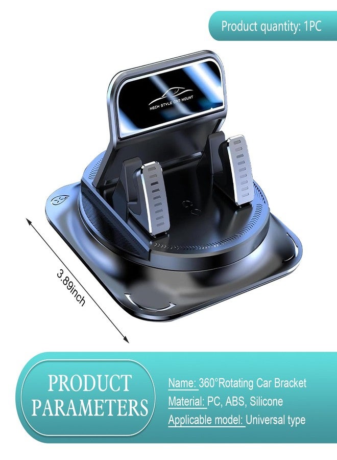 Zosgrew Dashboard Navigation Bracket, 360 Degree Rotation Automotive Phone Holder, Universal Self-Adhesive Non-Slip Car Phone Holder, for Most Cars (Black) - Image 2