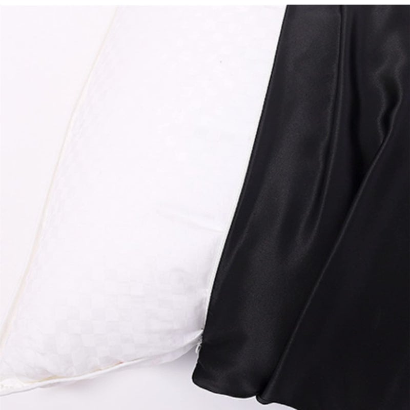 ROSEWARD Black Silk Pillowcase for Hair and Skin Made in USA  Real 22 Momme King Silk Pillow Cases with Zipper  Pure Silk  Cooling  Anti Acne  Wrinkle Free  1 Pack 20""x36"" (King  Black) - Image 3