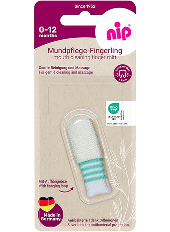 nip Mouth Cleaning Finger Mitt Green 0 12M 1 Of Piece - Image 2
