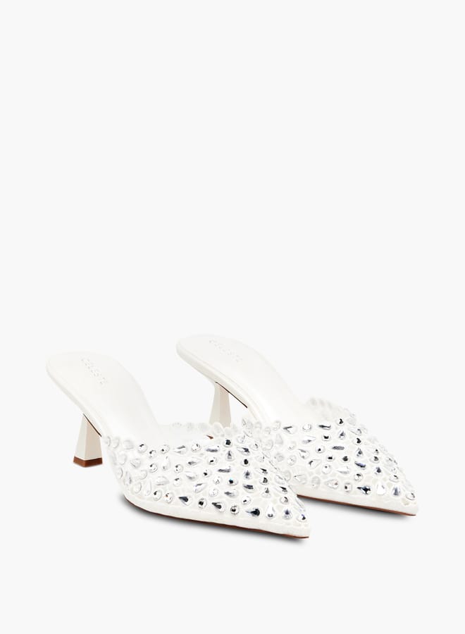 سيليست حذاء نسائي سهل الارتداء بكعب مائل ومزين - Image 3