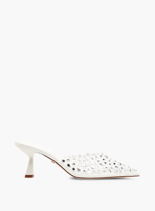 سيليست حذاء نسائي سهل الارتداء بكعب مائل ومزين - Image 1