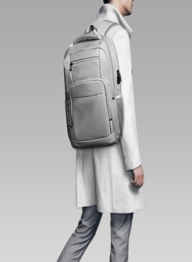 Red Lemon 26L Waterproof Laptop Backpack - Swiss Cut Design Pro Series 2025 Model, 15.6" Laptop Bag with Rain Cover for Men & Women, Ideal for Office, Travel, School & Daily Use (Moonstone Grey) - Image 2