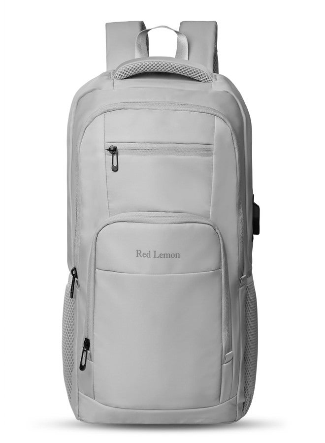 Red Lemon 26L Waterproof Laptop Backpack - Swiss Cut Design Pro Series 2025 Model, 15.6" Laptop Bag with Rain Cover for Men & Women, Ideal for Office, Travel, School & Daily Use (Moonstone Grey) - Image 1