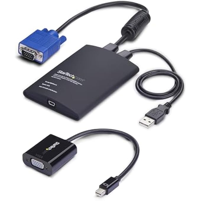 rayihni .COM MOBILE LAPTOP CRASH CART ADAPTER USB VGA MINI DISPLAYPORT KVM CONSOLE FILE TRANSFER VIDEO RECORDING TAA - Image 1