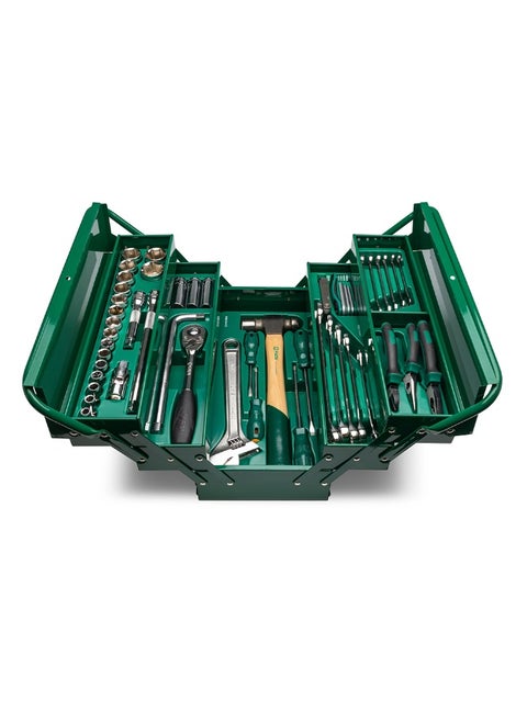 SATA ST95104A70-6 70-Piece 1/2" Drive 6 Point Metric Cantilever Tool Box and Tray Set