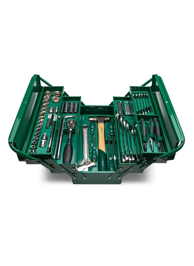SATA ST95104A70-6 70-Piece 1/2" Drive 6 Point Metric Cantilever Tool Box and Tray Set