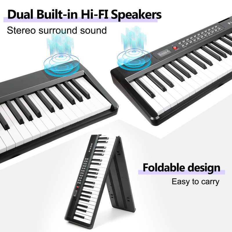 VEIYOUMO 88 Key SEMI-Weighted Keyboard Piano For Beginners w/MIDI, Bluetooth, 1000 Tones/Rhythms, 150 Demos, Sustain Pedal, Metronome, Sync, Chord, Dual Key, Key Drum, Teaching Mode, Corded Electric - Image 5
