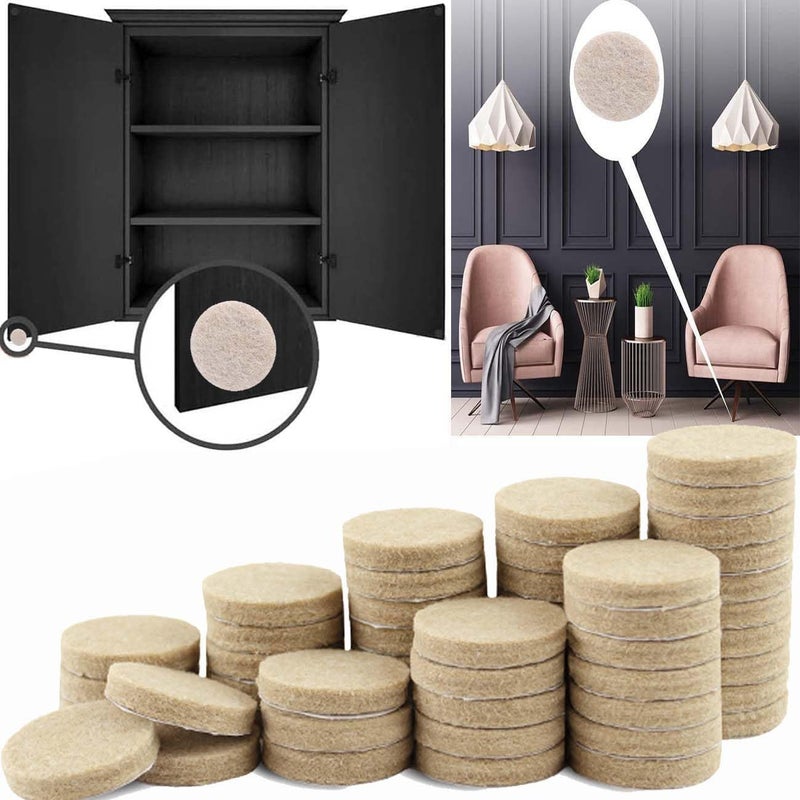 DIY Crafts DIY Crafts 75 Pcs, 2 INCH Beige, Felt Furniture Pads Floor Protector Chair Felts Pads for Furniture Feet Wood FloorsBest Furniture Pads for Hardwood Floors Protect Your Hard Floors (75, 2 INCH)  - Image 1